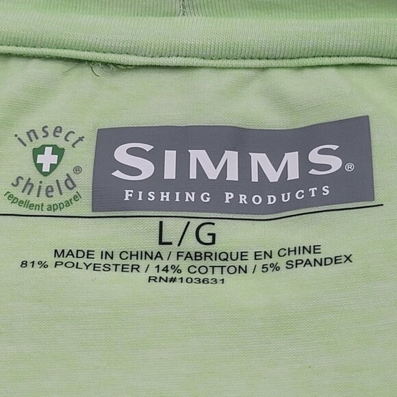 SIMMS Shirt Women L Green Insect Shield Fishing Athleisure Gorpcore Training - Picture 7 of 8